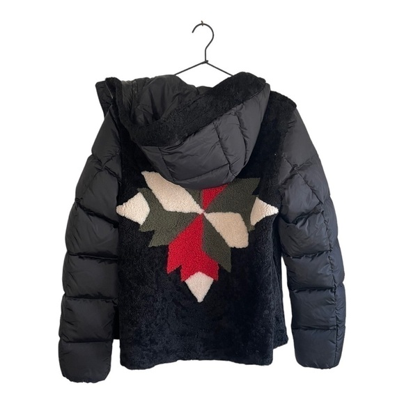 Bogner Chaqueta Tizia-dl 10 Black Shearling and Leather Hooded Jacket Ski - Picture 4 of 11